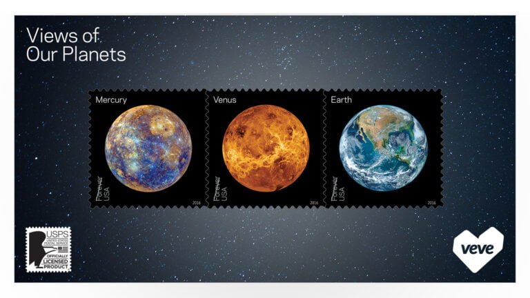 Bienvenue 11 USPS Stamp Art Views of Our Planets