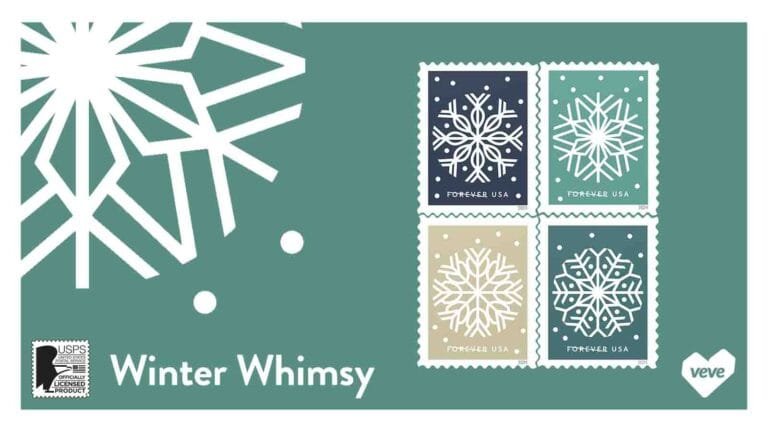 Bienvenue 16 Timbres USPS — Winter Whimsy