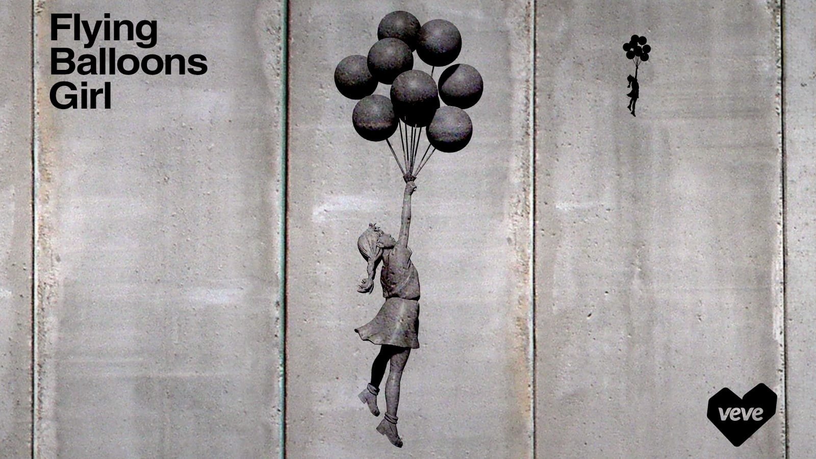 その他 FLYING BALLOONS GIRL GESSO Ver. banksy Brandalised — Flying Balloons Girl - VeVe France