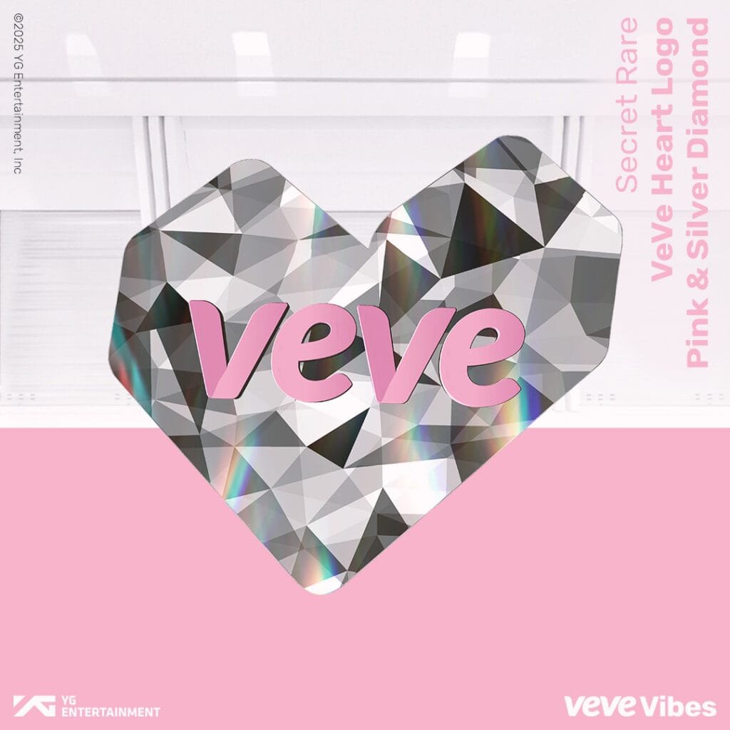 Bienvenue 16 Logo VeVe Heart - Pink and silver diamond