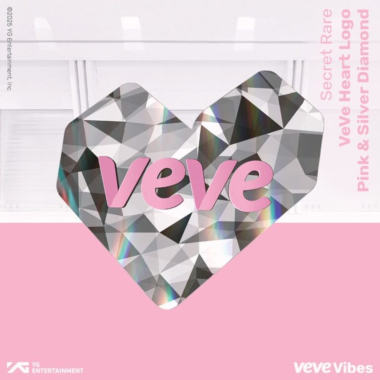 Bienvenue 16 Logo VeVe Heart - Pink and silver diamond