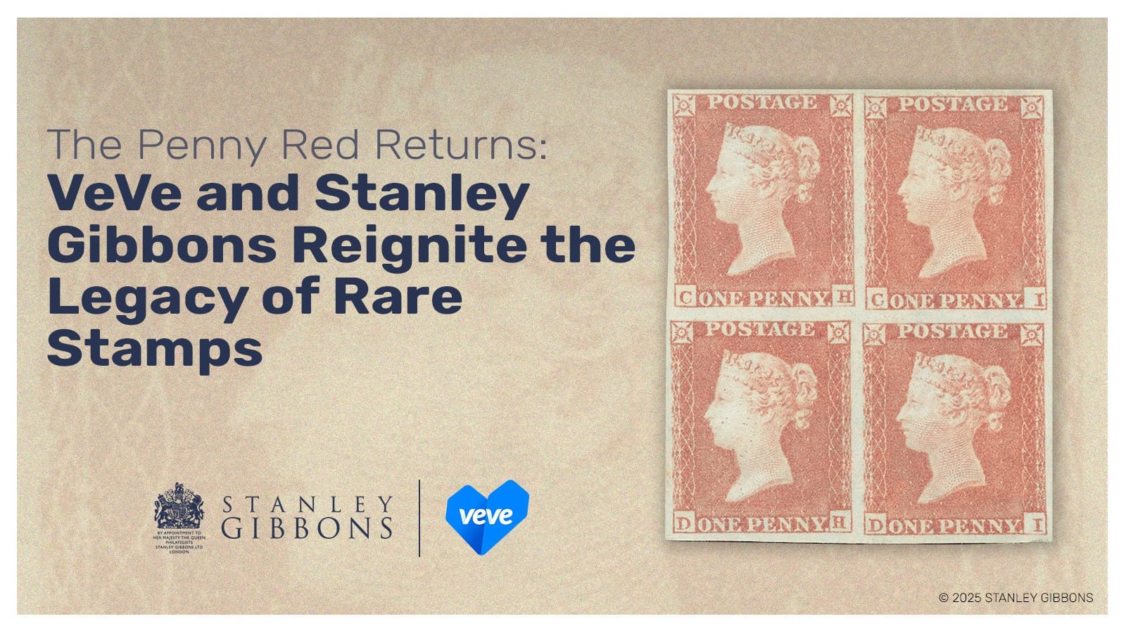 Le retour du Penny Red : VeVe et Stanley Gibbons font revivre l&rsquo;héritage des timbres rares