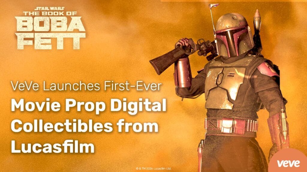 VeVe lance ses premiers objets de collection numériques Lucasfilm inspirés des accessoires de films, avec la sortie de Boba Fett.