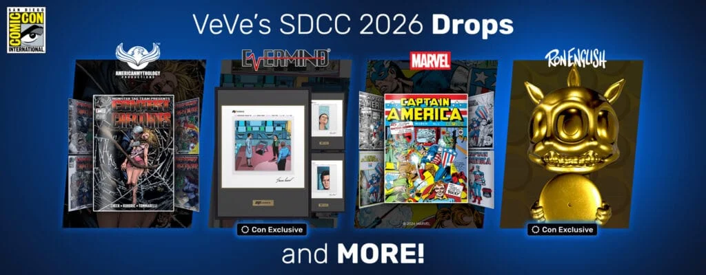 VeVe au Comic-Con de San Diego 2026 — Programme BD et objets de collection