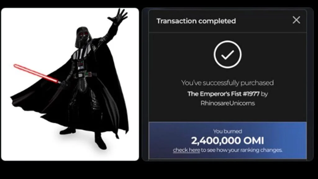 Objets de collection Star Wars : Figurine Darth Vader Mint n° 1977 vendue pour 25 000 $