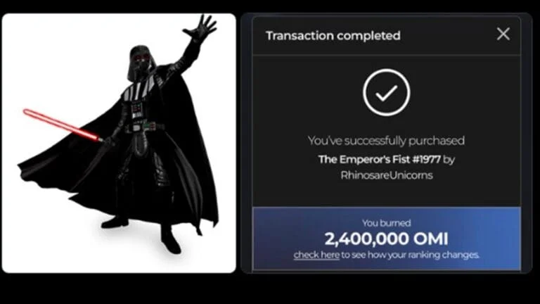 Objets de collection Star Wars : Figurine Darth Vader Mint n° 1977 vendue pour 25 000 $